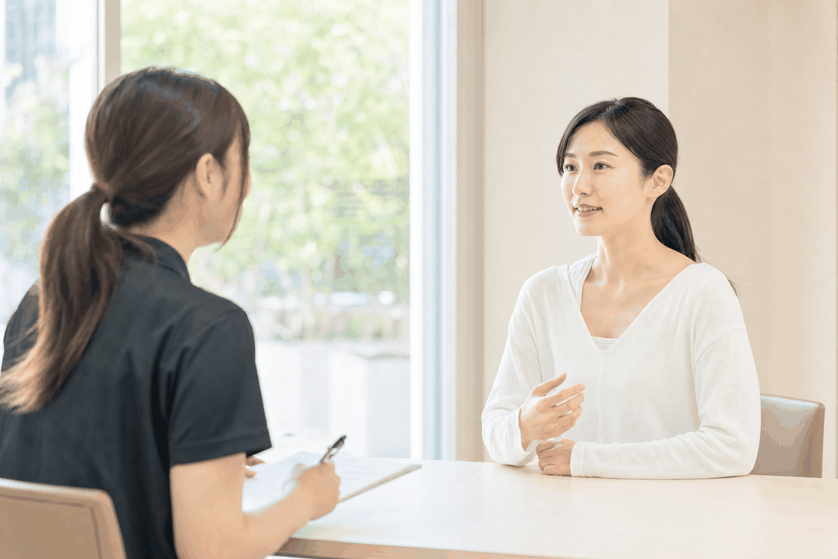 カウンセリングを受ける女性